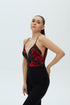 DEEP V DECOLLETE SEQUIN JUMPSUIT